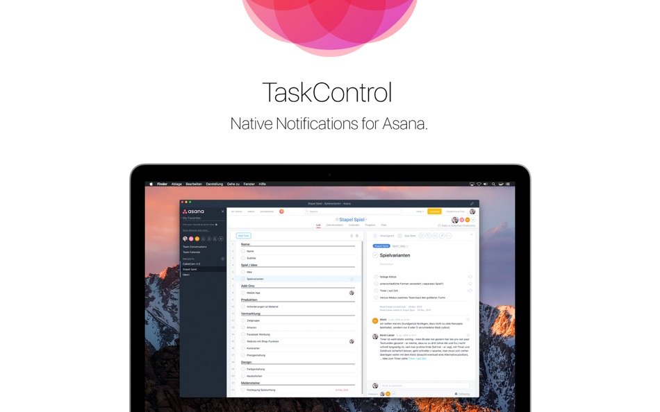 #1. TaskControl for Asana (macOS) 게시자: Kevin Lieser