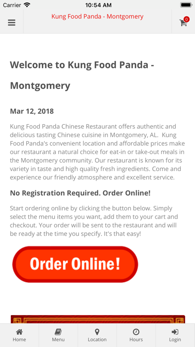 Screenshot #1 pour Kung Food Panda Montgomery