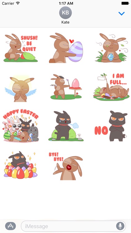 Cute Bunnies In Easter Sticker