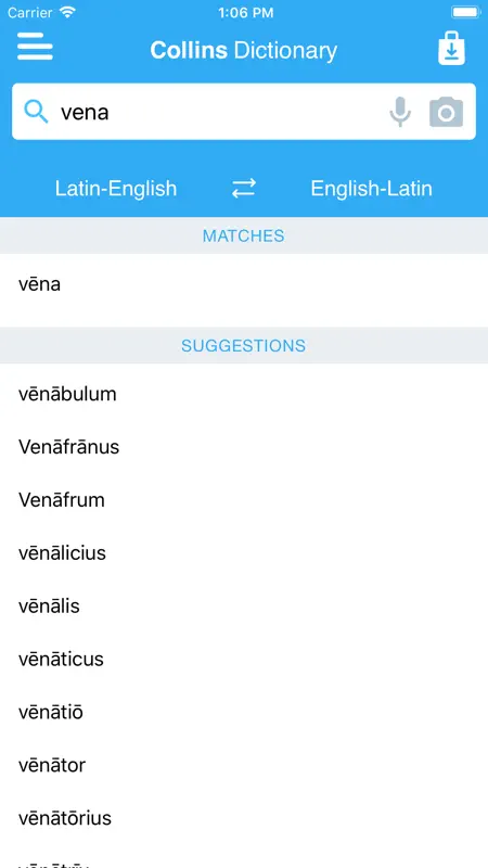 Collins Latin Dictionary screenshot 2 of 5
