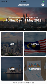 Undi PRU14 Malaysian Election screenshot