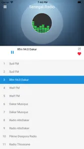 Senegal Radio Station FM Live screenshot #4 for iPhone