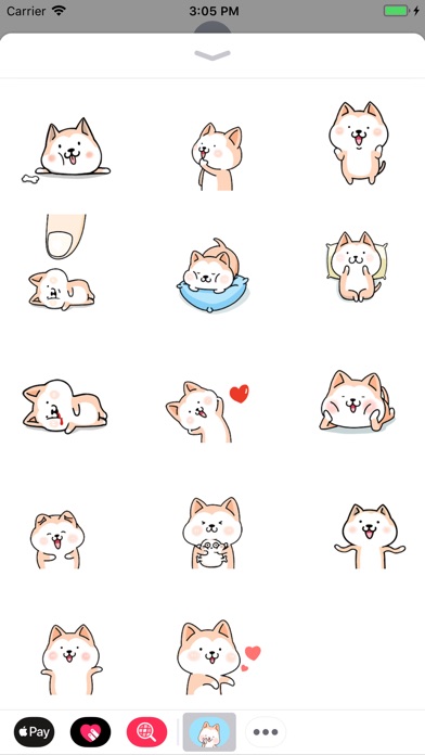 Hachi：Akita Dog Animated Emoji screenshot 2