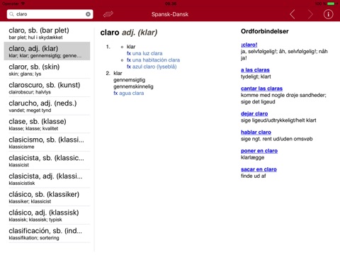 Gyldendal's Spanish Danish Dictionary - Medium screenshot 3