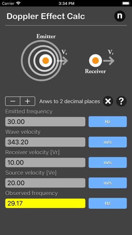 Doppler Effect Calculator by Nitrio