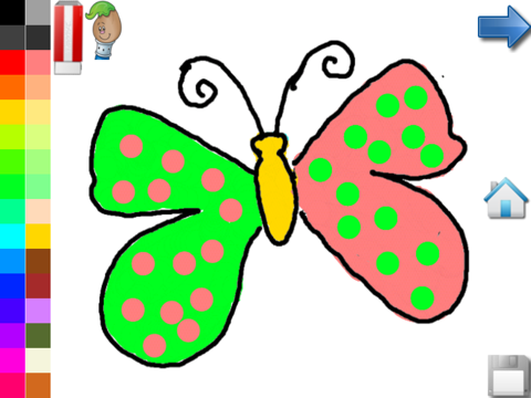 Screenshot #5 pour Coloriages:  papillon