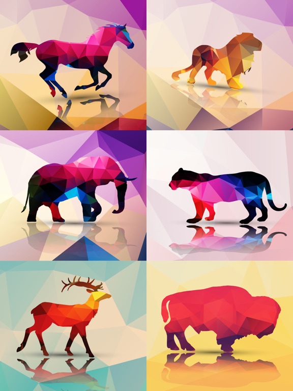 Screenshot #5 pour Wildlife Geometric Sticker App