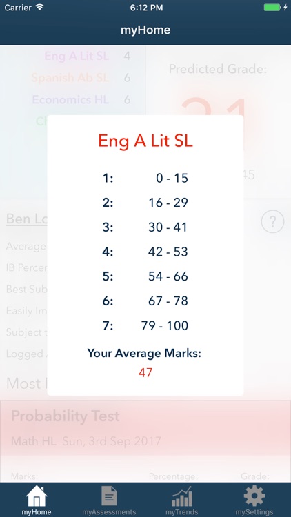 myPredictedGrade screenshot-3
