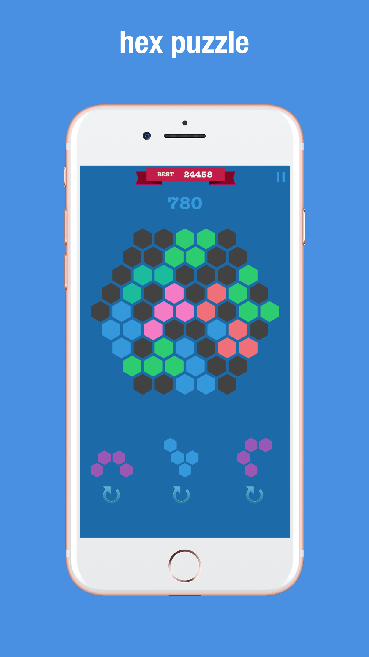 Hexagon Match Geometry Puzzle screenshot 9