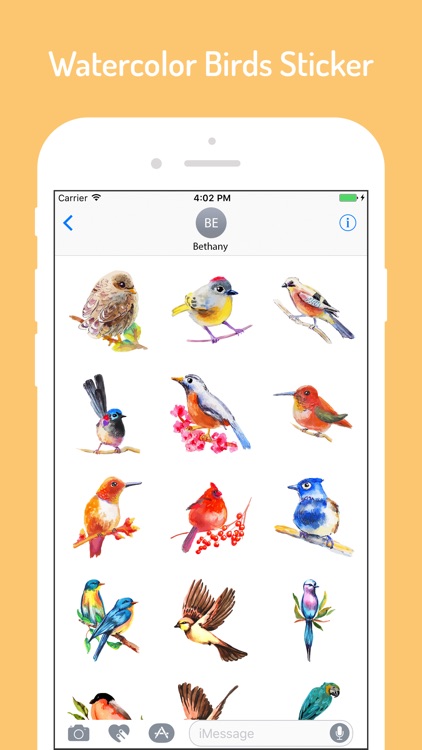 Watercolor Lovely Birds Sticke