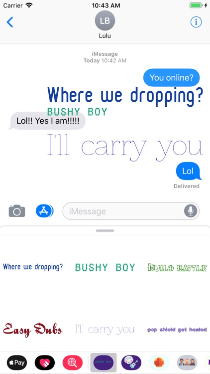 Bushy Boy Gaming Phrases