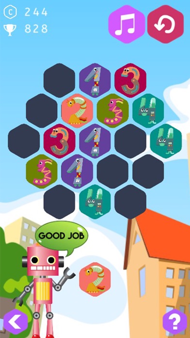 Merge Hexagon Robot screenshot 2