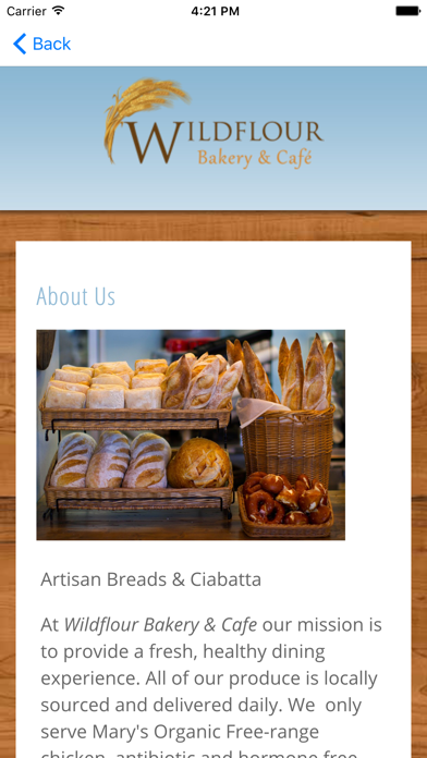 Wildflour Bakery & Cafe Screenshot 2 - AppWisp.com Wildflour Bakery & Cafe Screenshot 2 - AppWisp.com