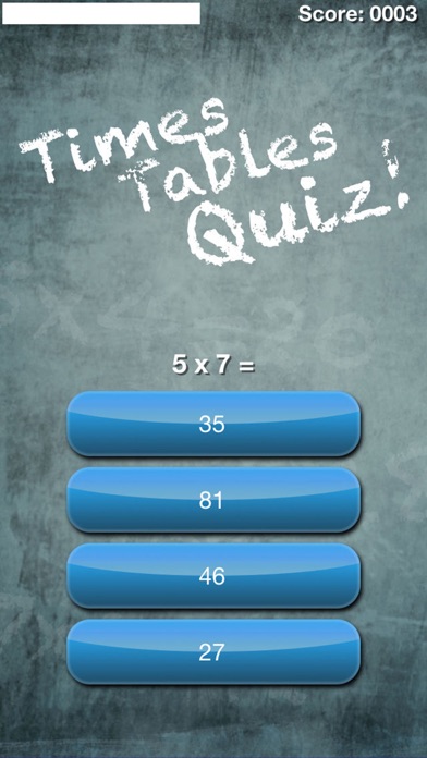 Screenshot #1 pour Times Tables Quiz!