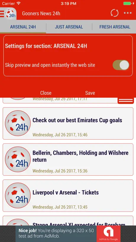 24h News for Arsenal