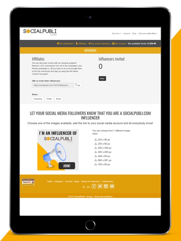 Socialpubli.com Influencers iPad screenshot 3 - Social Networking app