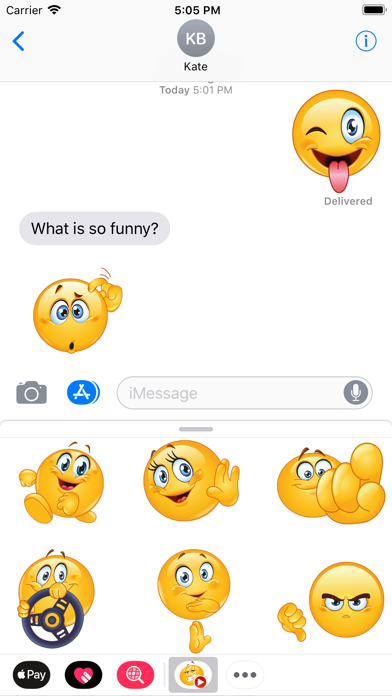 Screenshot #1 pour Funny Animated Emoji Stickers