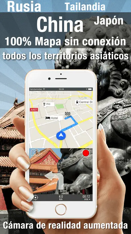 Mapa fuera de línea Asia + GPS