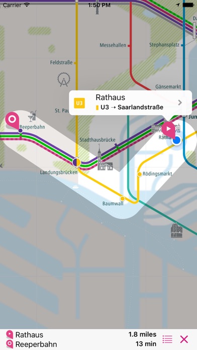 Screenshot #3 pour Hamburg Rail Map Lite