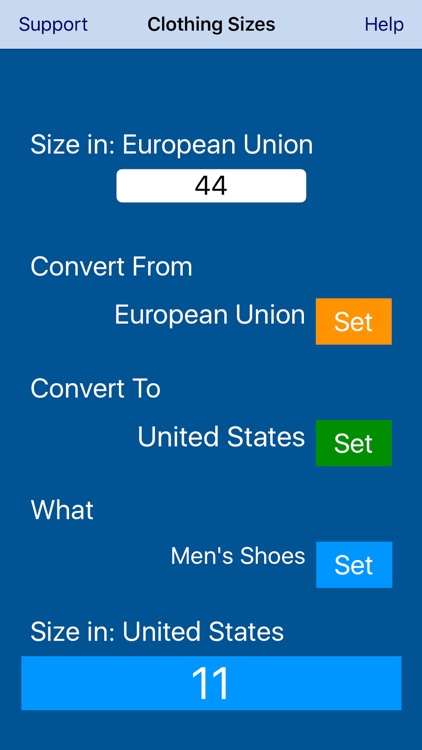 Clothing Sizes