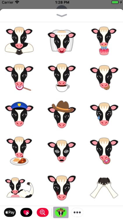 Black White Cow Emoji screenshot-3