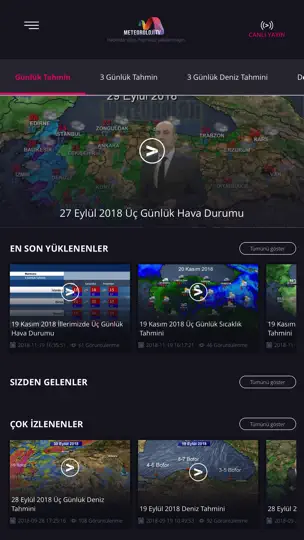 MGM Meteoroloji TV iPhone Ekran Görüntüsü 1