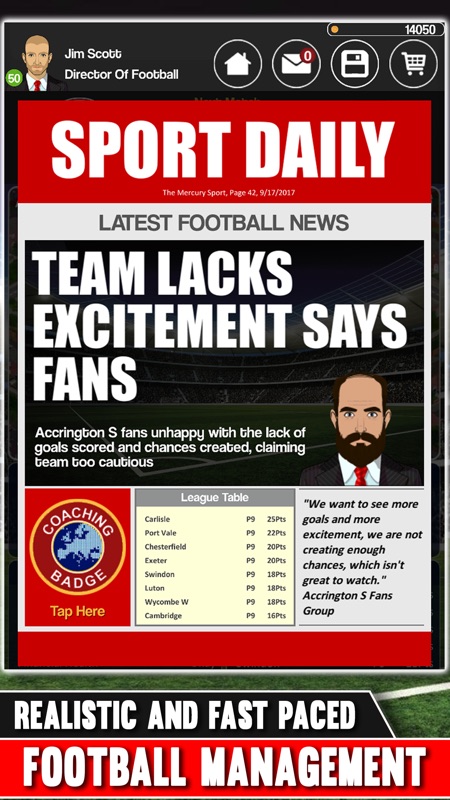 Club Soccer Director 2018 screenshot 5