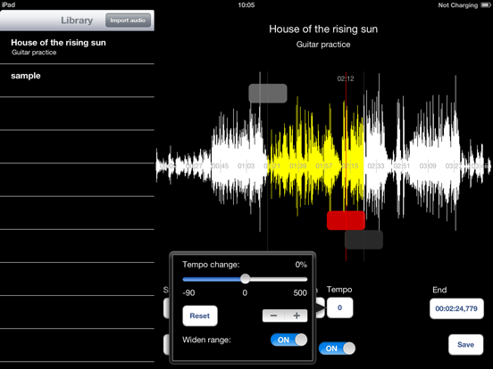 Music Speed Changer iPad app afbeelding 3