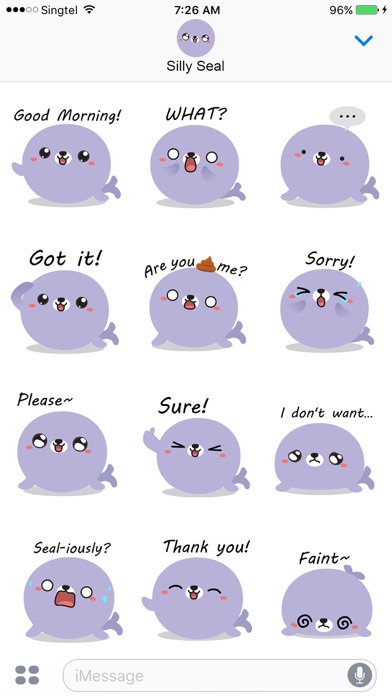 Silly Seal Animated Stickersのおすすめ画像1