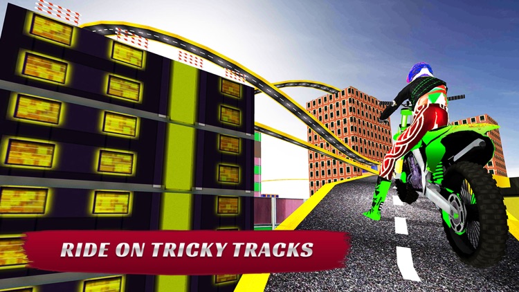 Rooftop Tricky Bike Stunts 3D screenshot-3