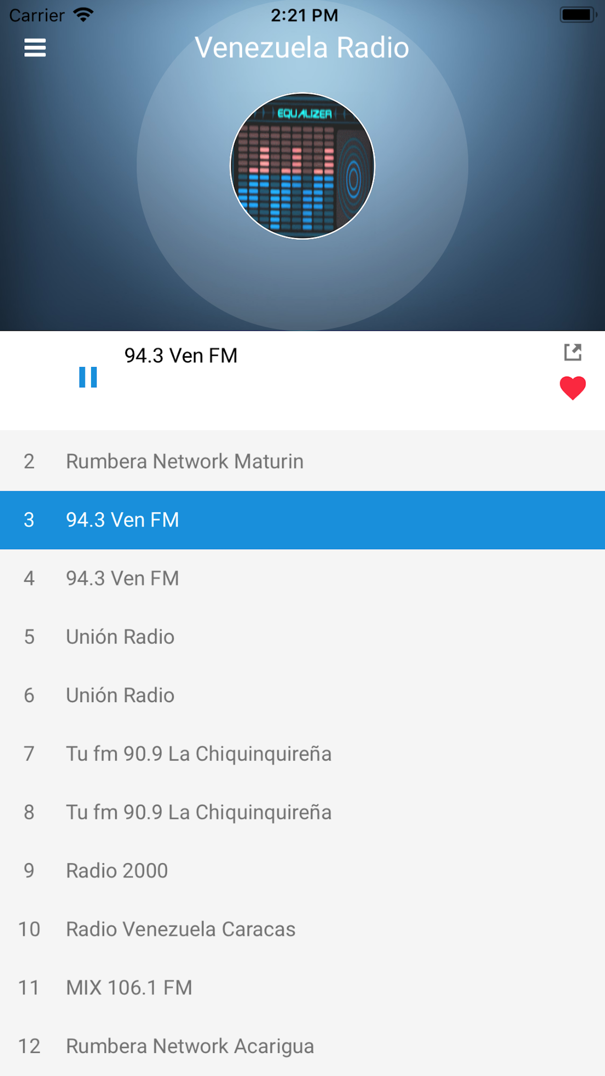 Venezuela Radio Station FM