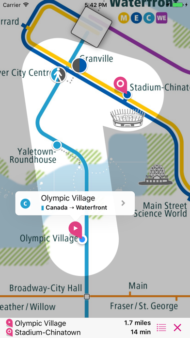 Screenshot #3 pour Vancouver Rail Map Lite