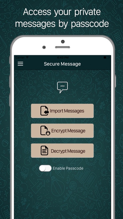 Encrypted Text Chat Locker App