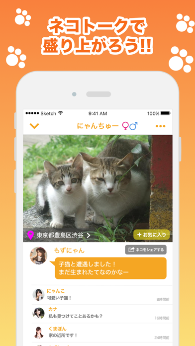 近所の ネコや ノラネコを共有するアプリ『ねこ さがし』のおすすめ画像2