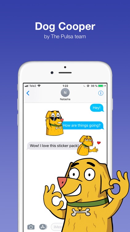 Dog Cooper - Animated stickers