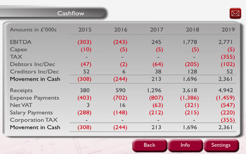 Corporate Cashflow Calculator screenshot 2