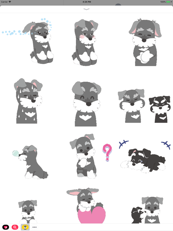 Poodle Puppy Animated Stickers iPad screenshot