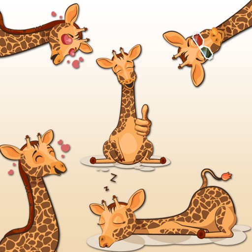 Cute Giraffe Animal Stickers for iMessage
