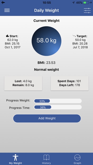 My Daily Weight screenshot 2