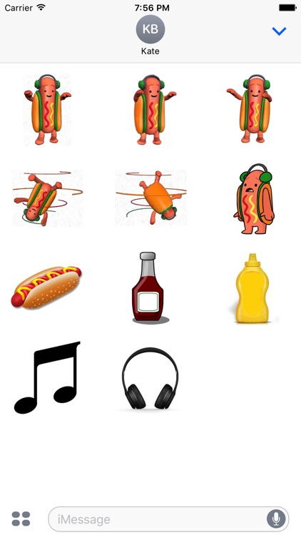 Dancing Hot Dog Meme Stickers