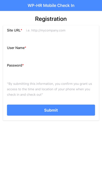 WP-HR Manager Mobile Check In
