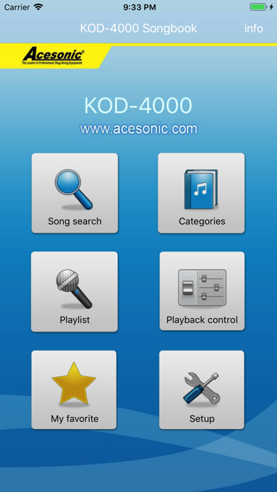 Screenshot #1 pour Acesonic KOD-2/3/4000 Songbook