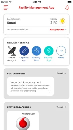 Facility Management App screenshot 1