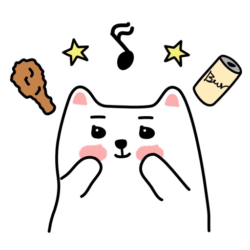 Kooni stickers 흰둥이 쿠니 아이메시지스티커 icon