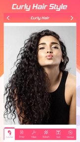 Curly Hair Style Photo Editor screenshot