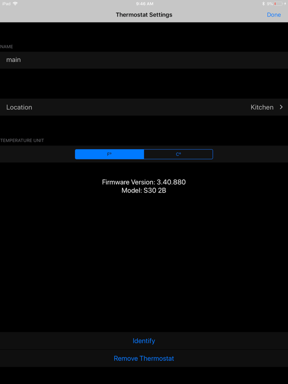 iComfort Home Companion App iPad screenshot
