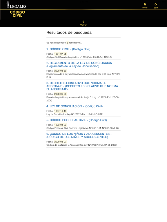 Screenshot #6 pour Legales Código Civil