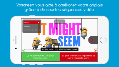 Screenshot #1 pour Voscreen - Apprenez l’anglais