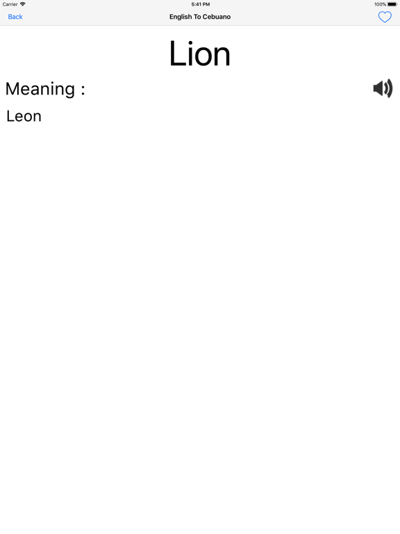 English To Cebuano Dictionary iPad screenshot