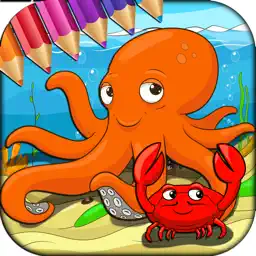Sea Creatures Coloring Pages app icon